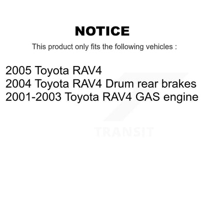 Disc Brake Rotors Drums Kit Front Rear For Toyota RAV4
