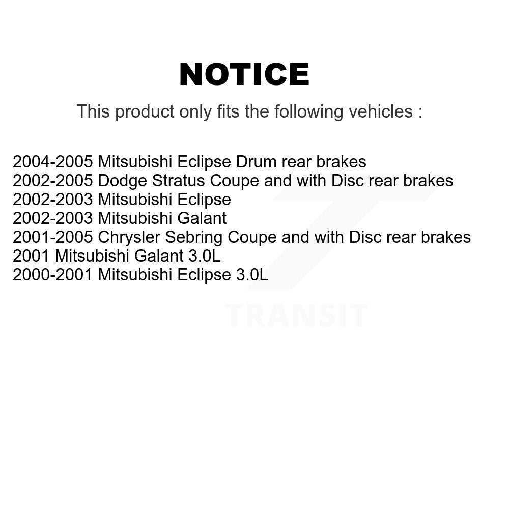 Brake Rotors Drums Front Rear Kit For Chrysler Sebring Mitsubishi Eclipse Galant