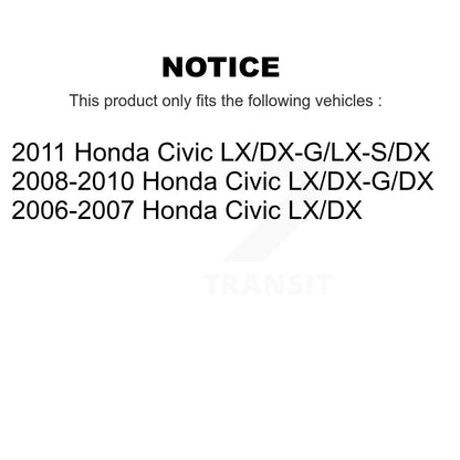 Disc Brake Rotors Drums Kit Front Rear For Honda Civic
