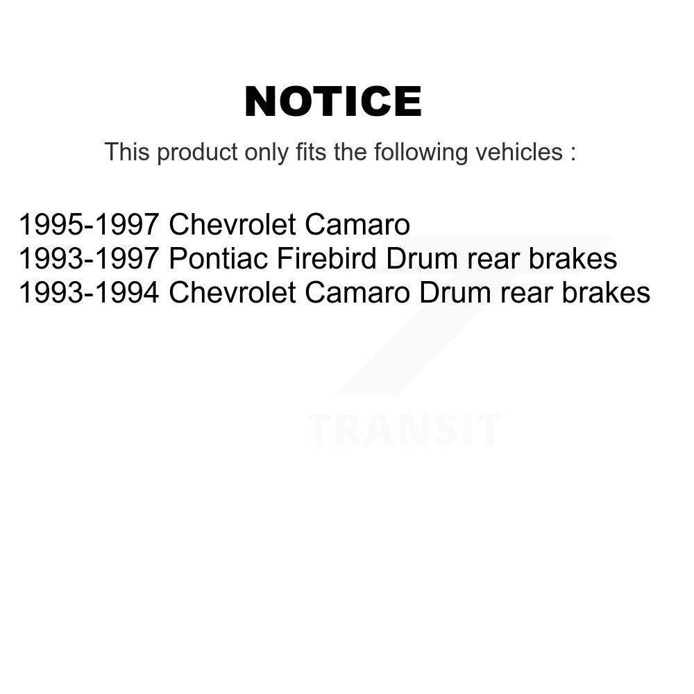 Disc Brake Rotors Drums Kit Front Rear For Chevrolet Camaro Pontiac Firebird