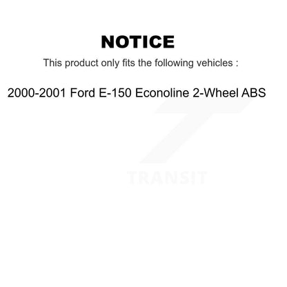 Brake Rotors Drums Front Rear Kit For 2000-2001 Ford E-150 Econoline 2-Wheel ABS