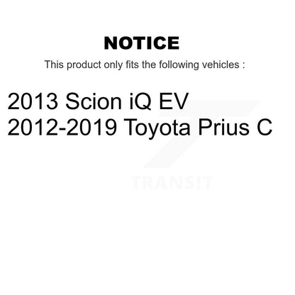 Brake Drums Rear Pair For Toyota Prius C Scion iQ