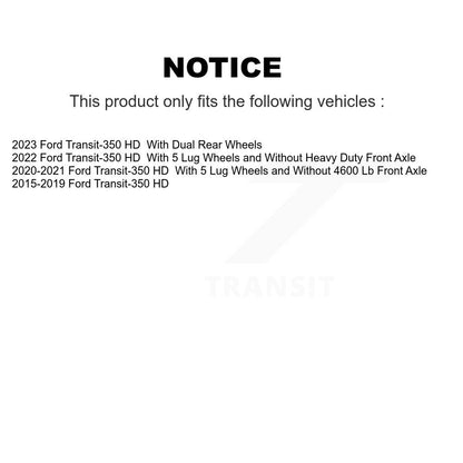 Disc Brake Rotors Front Pair For Ford Transit-350 HD
