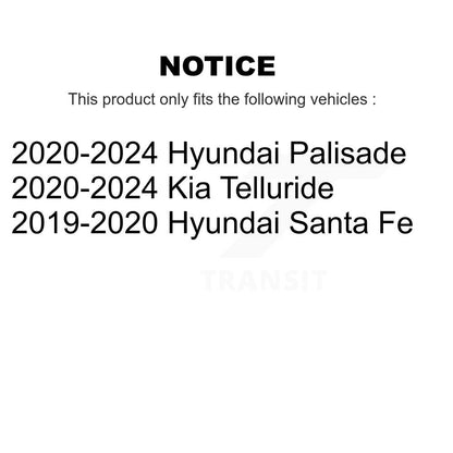 Disc Brake Rotors Rear Pair For Hyundai Palisade Santa Fe Kia Telluride