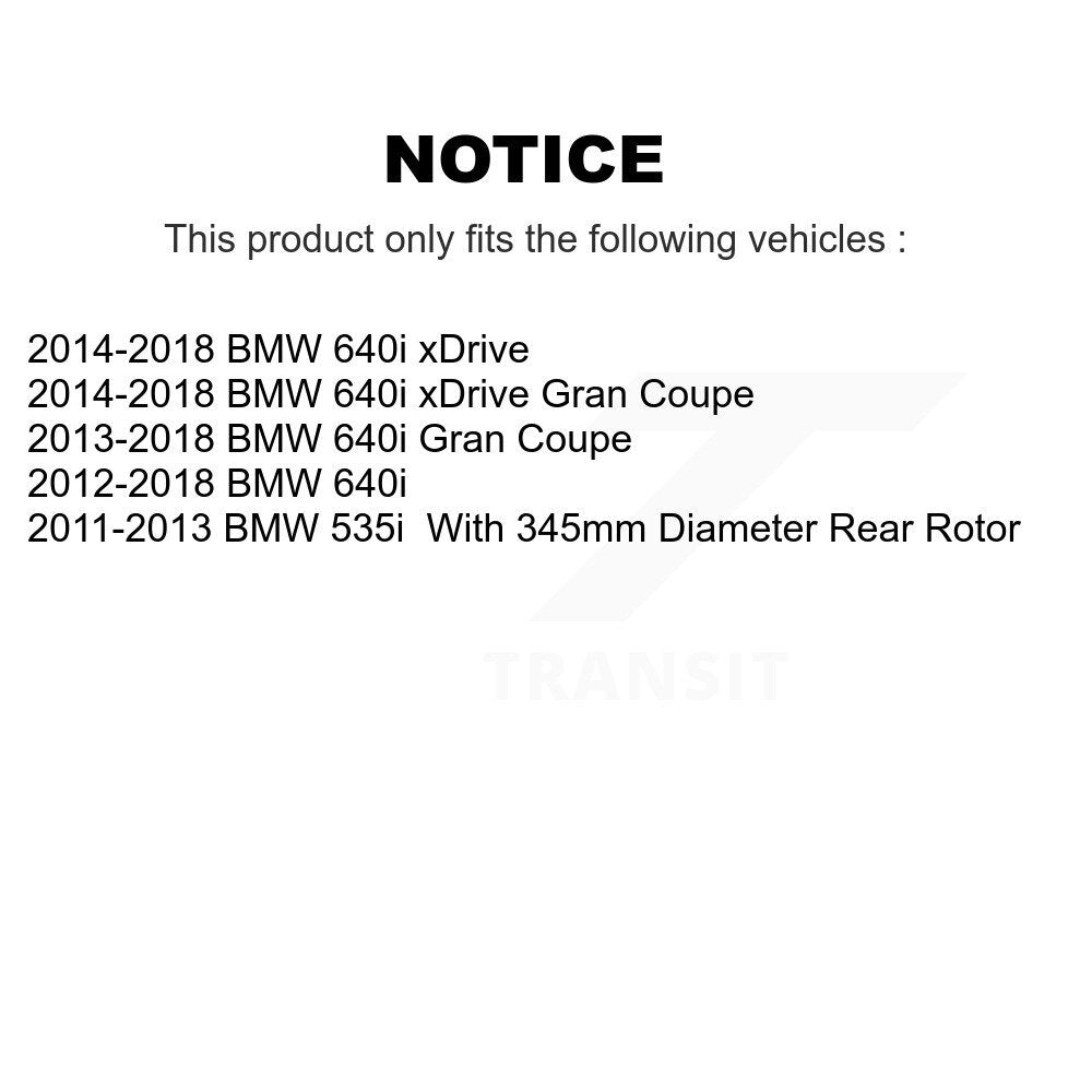 Disc Brake Rotors Front Rear Kit For BMW 640i xDrive Gran Coupe 535i