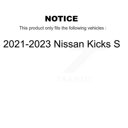 Disc Brake Rotors Front Rear Kit For 2021-2025 Nissan Kicks S