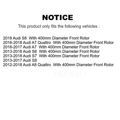 Disc Brake Rotors Front Pair For Audi A7 Quattro A8 S6 S7 S8