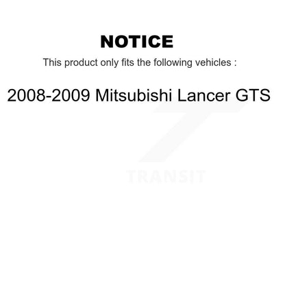 Disc Brake Rotors Drums Kit Front Rear For 2008-2009 Mitsubishi Lancer GTS