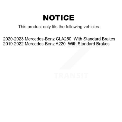Brake Rotors Front Rear Kit For Mercedes-Benz A220 CLA250 With Standard Brakes