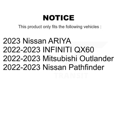 Brake Rotors Front Pair For Mitsubishi Outlander Nissan Pathfinder INFINITI QX60