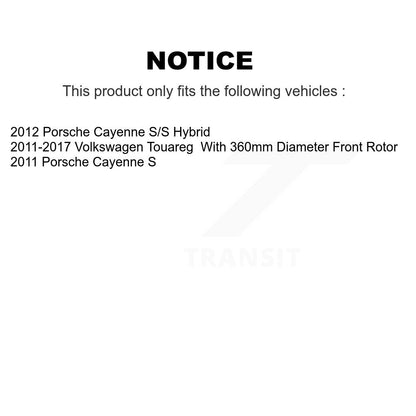 Disc Brake Rotors Front Rear Kit For Volkswagen Touareg Porsche Cayenne