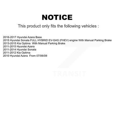 Disc Brake Rotors And Ceramic Pads Rear Kit For Hyundai Sonata Kia Optima Azera