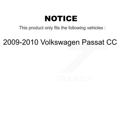 Disc Brake Rotor & Semi-Metallic Pad Rear Kit For 2009-2010 Volkswagen Passat CC
