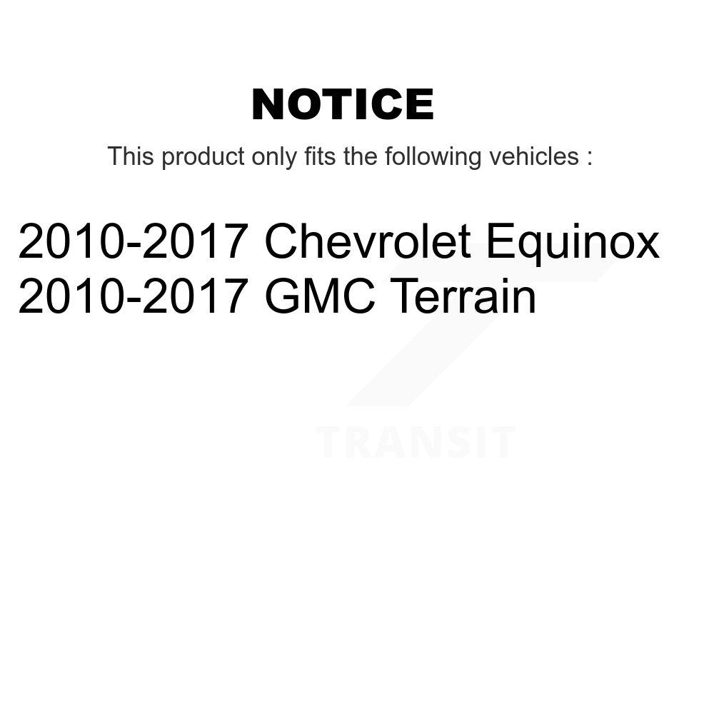 Brake Rotor And Ceramic Pad Rear Kit For 2010-2017 Chevrolet Equinox GMC Terrain