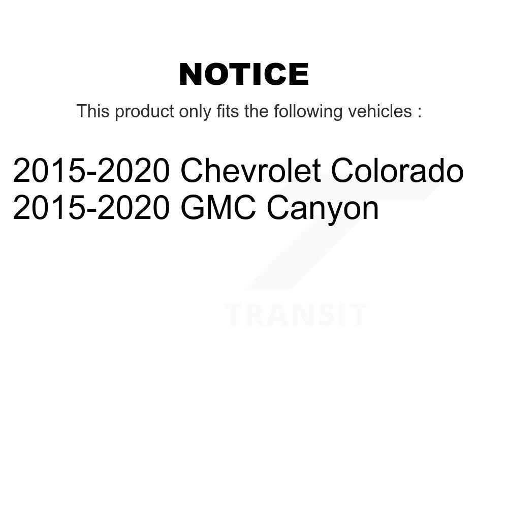 Brake Rotor And Ceramic Pad Rear Kit For 2015-2020 Chevrolet Colorado GMC Canyon