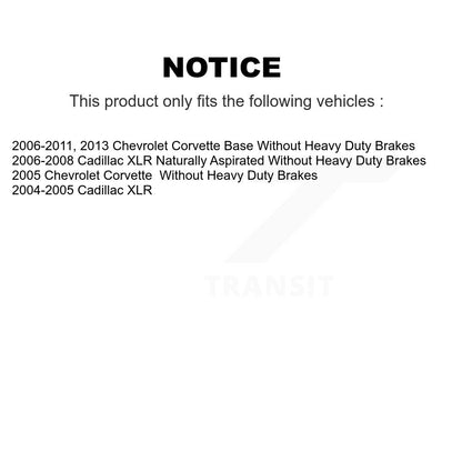 Ceramic Pad Disc Brake Rotors Front Rear Kit For Chevrolet Corvette Cadillac XLR