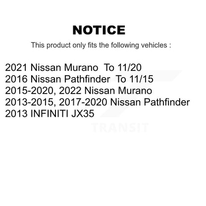 Ceramic Pad And Brake Rotor Front Rear Kit For Nissan Murano Pathfinder INFINITI