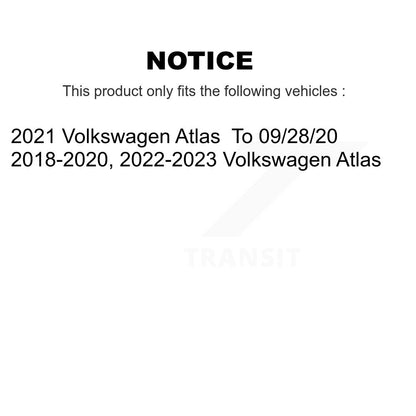 Ceramic Pads And Disc Brake Rotors Front Rear Kit For Volkswagen Atlas