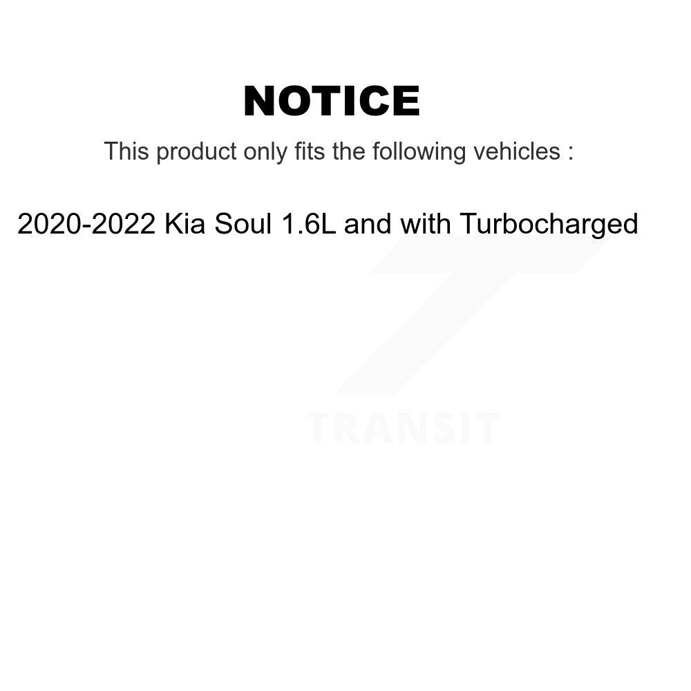 Ceramic Pad Brake Rotor Front Rear Kit For 20-22 Kia Soul 1.6L with Turbocharged