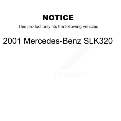Semi-Metallic Pad Disc Brake Rotors Front Rear Kit For 2001 Mercedes-Benz SLK320