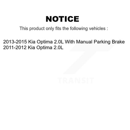 Ceramic Pads And Disc Brake Rotors Front Rear Kit For Kia Optima 2.0L