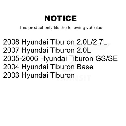 Ceramic Pads And Disc Brake Rotors Front Rear Kit For Hyundai Tiburon