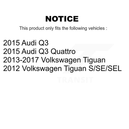 Semi-Metallic Pad Disc Brake Rotors Front Rear Kit For Volkswagen Tiguan Audi Q3
