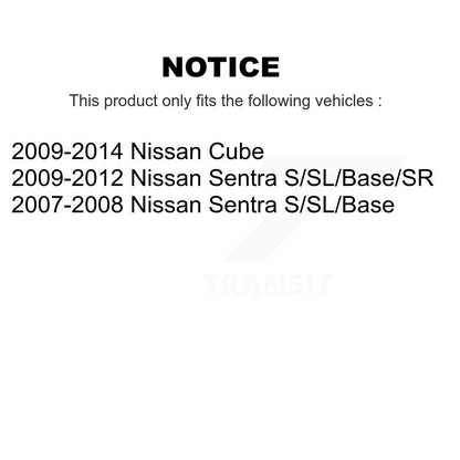 Disc Brake Rotors And Ceramic Pads Front Kit For Nissan Sentra Cube