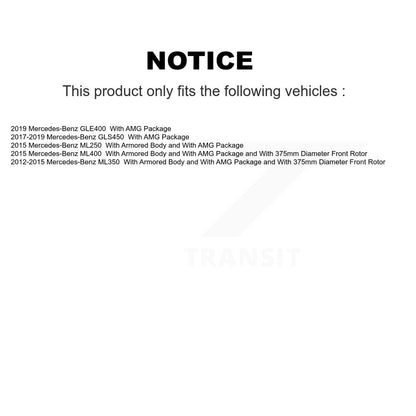 Brake Rotors & Ceramic Pad Front Kit For Mercedes-Benz ML350 GLS450 ML400 GLE400
