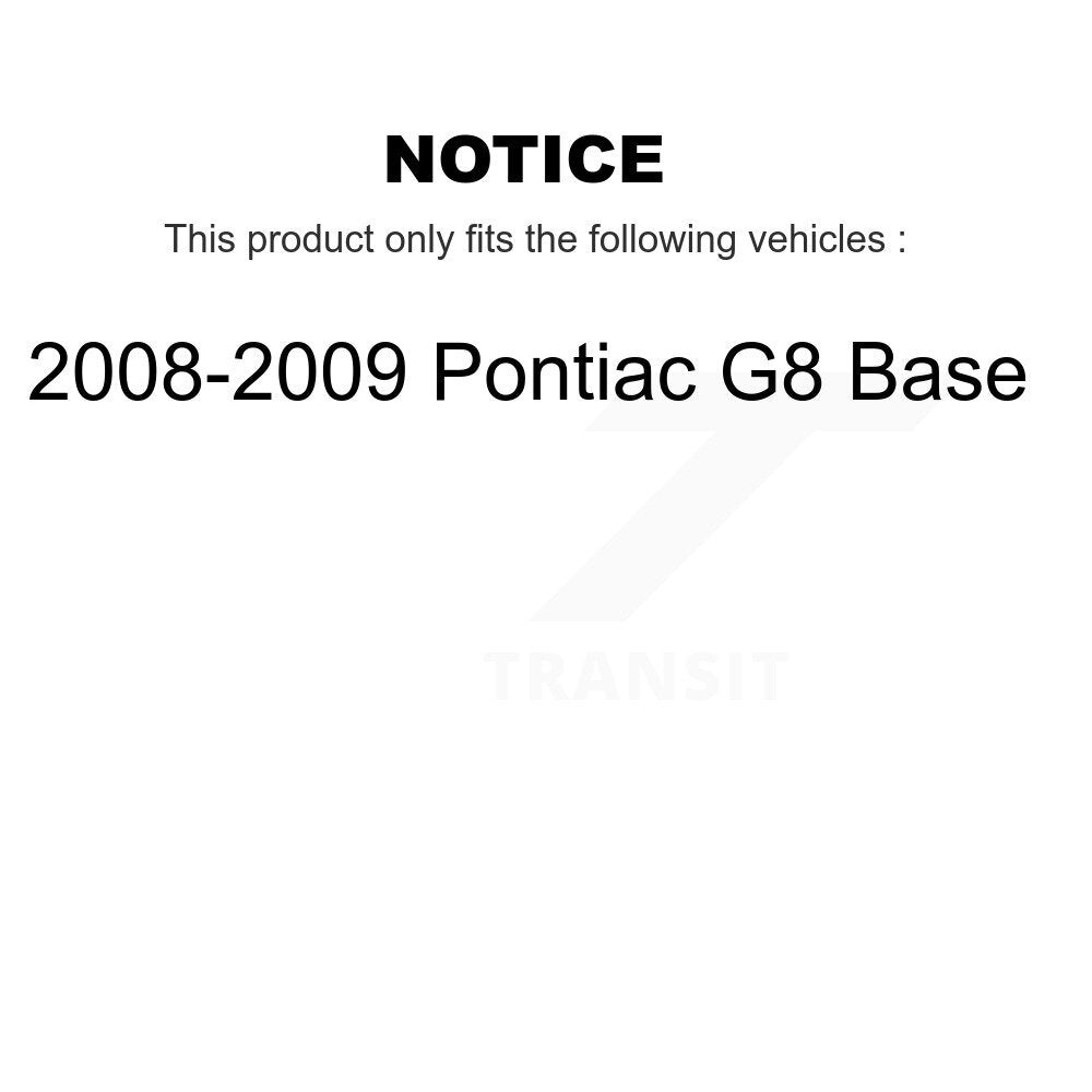 Disc Brake Rotors And Semi-Metallic Pads Front Kit For 2008-2009 Pontiac G8 Base