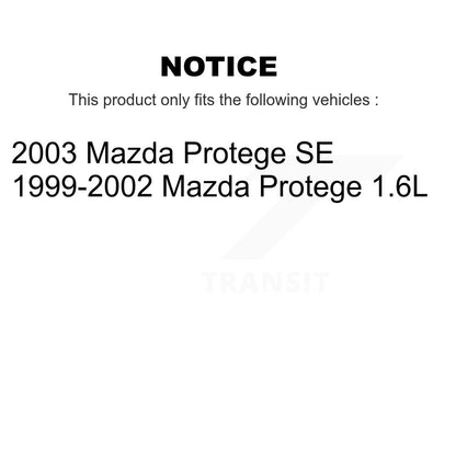 Disc Brake Rotors And Semi-Metallic Pads Front Kit For Mazda Protege