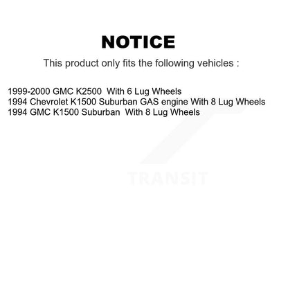 Brake Rotor & Semi-Metallic Pad Front Kit For GMC K2500 K1500 Suburban Chevrolet