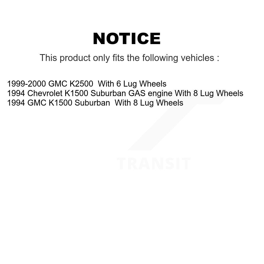 Brake Rotor & Semi-Metallic Pad Front Kit For GMC K2500 K1500 Suburban Chevrolet