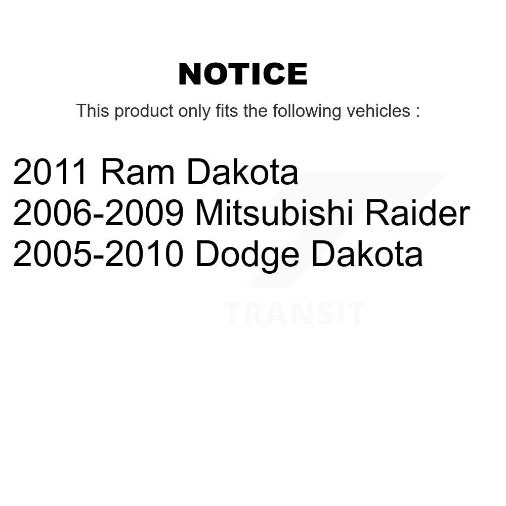 Brake Rotor & Semi-Metallic Pad Front Kit For Dakota Dodge Ram Mitsubishi Raider