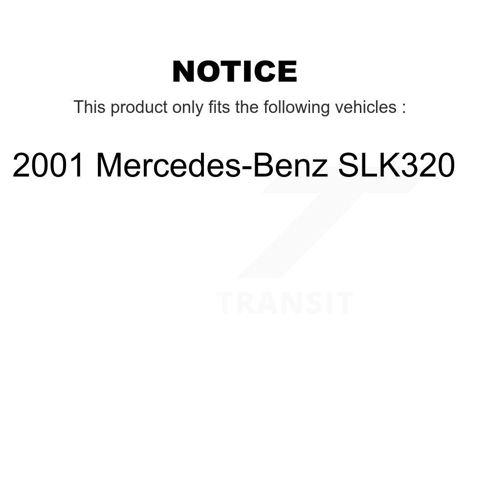 Disc Brake Rotors And Semi-Metallic Pads Front Kit For 2001 Mercedes-Benz SLK320