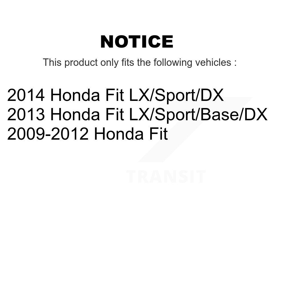 Disc Brake Rotors And Ceramic Pads Front Kit For Honda Fit