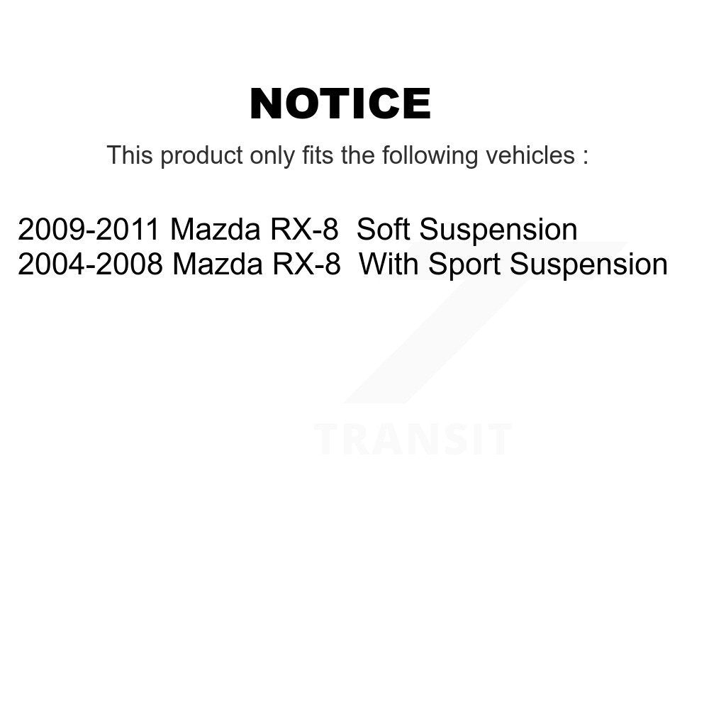 Disc Brake Rotors And Semi-Metallic Pads Front Kit For Mazda RX-8