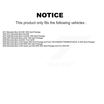 Brake Rotor And Semi-Metallic Pad Front Kit For Mercedes-Benz C230 SLK350 CLK350