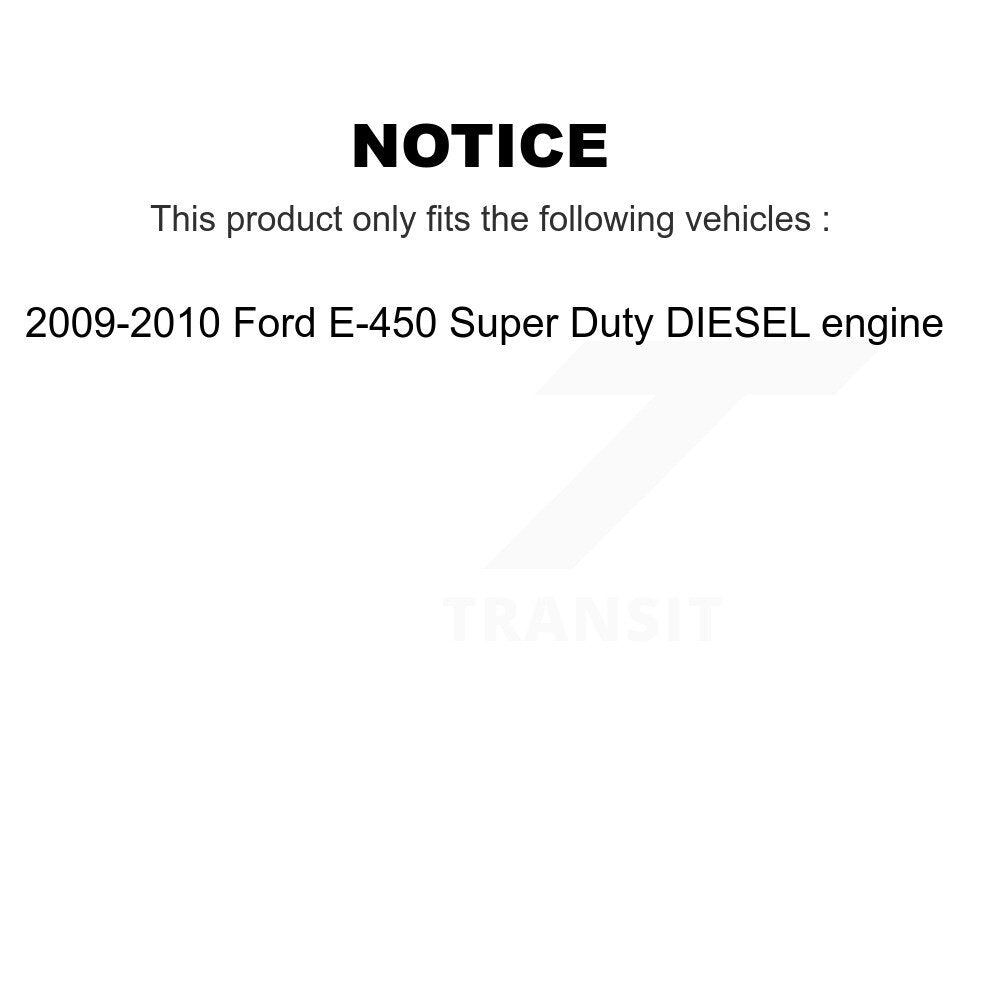 Brake Rotor & Semi-Metallic Pad Rear Kit For Ford E-450 Super Duty DIESEL engine