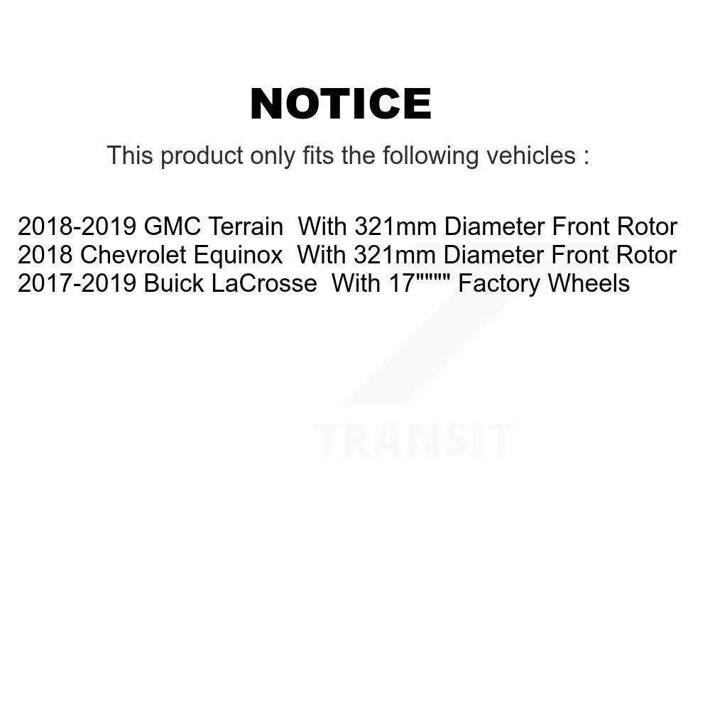 Ceramic Pad & Brake Rotor Front Rear Kit For Chevrolet Equinox GMC Terrain Buick