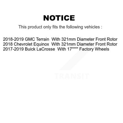 Ceramic Pad & Brake Rotor Front Rear Kit For Chevrolet Equinox GMC Terrain Buick