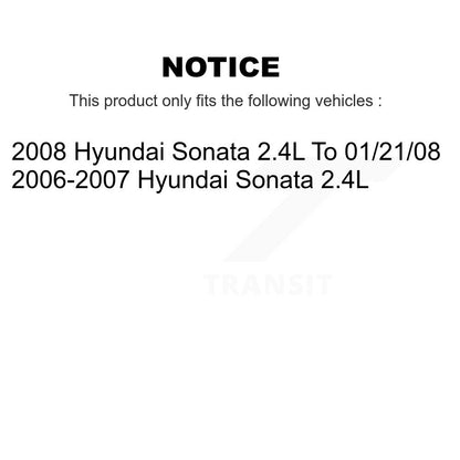 Ceramic Pads And Disc Brake Rotors Front Rear Kit For Hyundai Sonata 2.4L