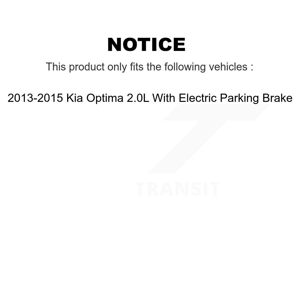 Ceramic Pads And Disc Brake Rotors Front Rear Kit For 2013-2015 Kia Optima 2.0L