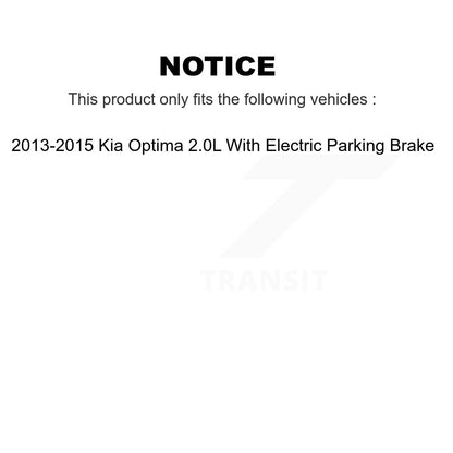 Ceramic Pads And Disc Brake Rotors Front Rear Kit For 2013-2015 Kia Optima 2.0L