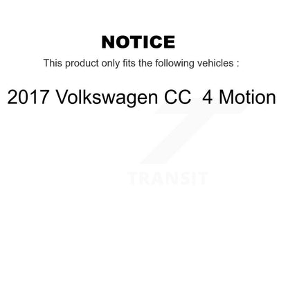 Ceramic Pad And Disc Brake Rotors Front Rear Kit For 2017 Volkswagen CC 4 Motion