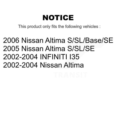 Disc Brake Rotors And Ceramic Pads Front Kit For Nissan Altima INFINITI I35