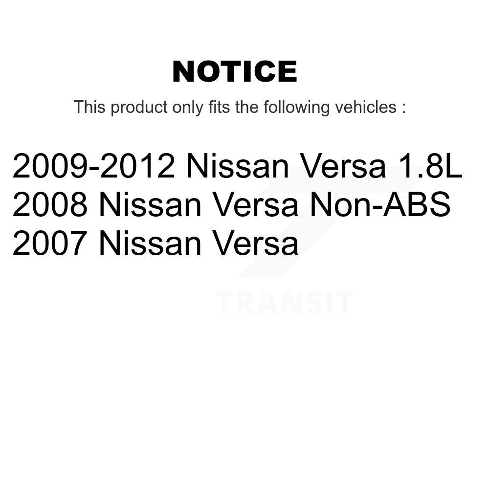 Disc Brake Rotors And Ceramic Pads Front Kit For Nissan Versa
