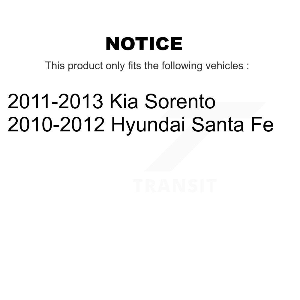Ceramic Pad And Disc Brake Rotor Front Rear Kit For Hyundai Santa Fe Kia Sorento