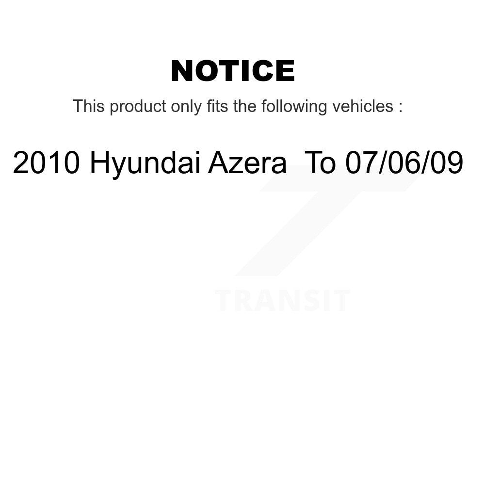 Ceramic Pad & Disc Brake Rotor Front Rear Kit For 2010 Hyundai Azera To 07 06 09