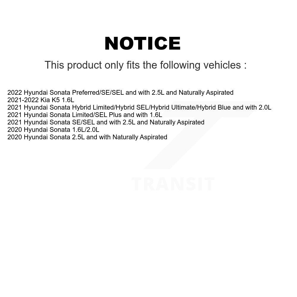 Ceramic Pad & Disc Brake Rotors Front Rear Kit For Hyundai Sonata Kia Niro EV K5